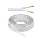 Microconnect Speaker Cable, 25 m – Câble de Signal (25 m, Blanc)