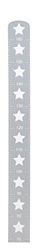 roba Toise Murale en Bois pour Enfant "Little Stars" - Toise à Suspendre - Échelle jusqu'à 160 cm - Gris/Motif Étoile