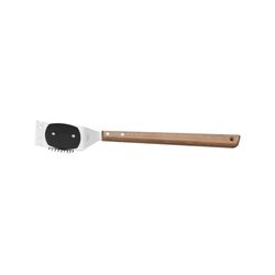 TRAMONTINA - Escova para grelha Churrasco, estrutura e cerdas de aço inoxidável e cabos de madeira natural, utensílios com rebites de alumínio