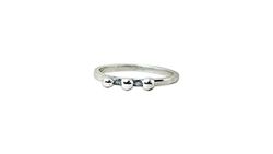 Anello a punto d'argento, anello d'argento 925, anello impilabile, anello fatto a mano, anello a punti (9)