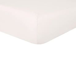 Sleepdown 100% puur katoen diep hoeslaken warm, gezellig ademend superzacht beddengoed 32 cm extra diepe zakken - naturel - tweepersoons