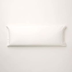 BELUM | Funda Almohada Satén 300 Hilos Liso Medida: 90 cm Color: White | Funda Almohada Satén suavidad al Tacto y Confort al acostarse en Ella