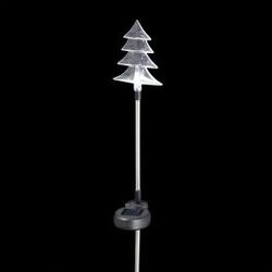 E=M6 5SOL125WW Pic Solaire Sapin PVC Blanc Chaleureux 24 x 16 x 85 cm