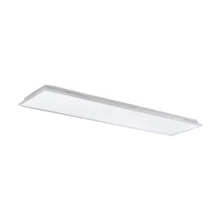 Eglo Luminaire plafonnier Urtebieta, panneau LED en métal avec surface éclairée en plastique, lampe de plafond pour cuisine et bureau, blanc neutre, 119,5 cm