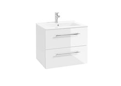 POBICIA 290-D-06003+U-01722 Meuble sous lavabo, Bois d'ingénierie, Blanc, Standard