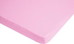 Playshoes Jersey dra-på-lakan madrassskydd (70 x 140 cm, rosa)