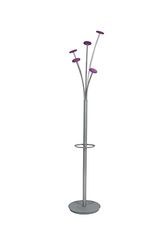ALBA - Coat rack - PMFEST P - 5 hooks - clothes rack - umbrella holder - accessory holder - stable weighted base - easy to assemble - purple