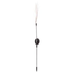 Glowster Lumière solaire LED d'ambiance pour gazon en acier inoxydable gypsophile 2700 K