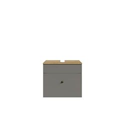 Pelipal Quickset 937 Mobile sottolavello, Legno ingegnerizzato, Grigio Quarzo Opaco, 53x60x33 cm