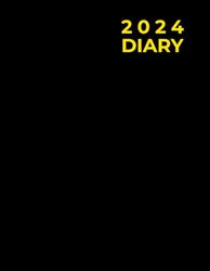 2024 Diary: One Page Per Day Daily Diary Planner & Organiser for 365 Days | To-Do List and Notes | Black Cover