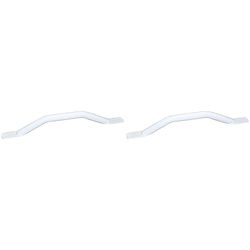 Aidapt White Safety Outdoor Indoor 12" (300mm) Easy Grip Coated Steel Grab Bar Rail Support Aid (Pack of 2)