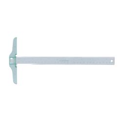 Craftelier - Règle de 30 cm (12") en Forme de T | Outil de Base pour le Scrapbooking et les Projets d'Artisanat | Mesures en Centimètres et Pouces | Fabriquée en Plastique | Turquoise Transparent
