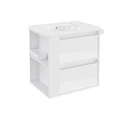 Bath + – Meuble de salle de bain avec 2 tiroirs et lavabo de porcelaine Bsmart