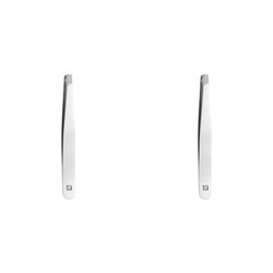 ZWILLING Slanted Tweezers for Precise Eyebrow Hair Removal, Polished Stainless Steel, 90 mm (Pack of 2)