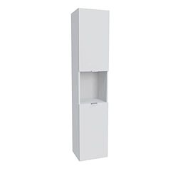 Colonne 2 portes - 1 niche / Blanc