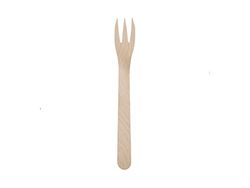 Tessera Bio Products QA125T - Forchette in legno "Trident", lunghezza 17 cm, 200 pezzi