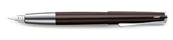 Lamy Studio Premium Fountain Pen 069 Stainless Steel in Shiny Lacquer Finish and Polished Steel Nib Size M Propeller-shaped Clip Including Ink Cartridge T 10 Blue
