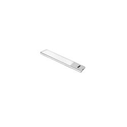 Emuca - Kaus LED-lampa uppladdningsbart via USB och med strömbrytare, L240 mm, mattanodiserad, plast och aluminium