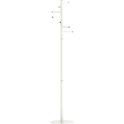 Maul Mauulcaurus Coat Stand | Sturdy, Space-Saving Standing Coat Rack | Stable Clothes Stand Ideal for Entrance Areas, Offices or Home | Glossy White