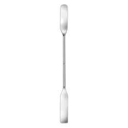 Hammacher 18/8 roestvrijstalen dubbele spatel, smalle vorm, 400 mm lengte
