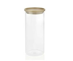 BOTE VIDRIO/MADERA Ø9,5X23CM
