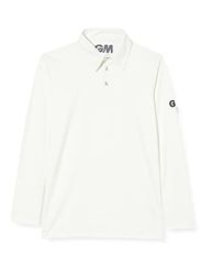 Gunn & Moore Maestro, Maglietta e Pantaloni da Cricket, Tessuto Moderno ad Asciugatura Rapida, Bianco Panna con Logo GM, Taglie da XXS a XXXL