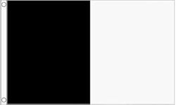 AZ FLAG - Czarno-biała flaga 2 kolory - 150x90 cm - Biała i czarna flaga 100% poliester z wbudowanymi metalowymi oczkami - Flaga 110 g