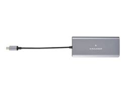 Kramer kdock-2 USB-c hub multiport adapter 2 USB 3.0, 1 ethernet, SD 4K @30 HDMI-uitgang (91-00015799)