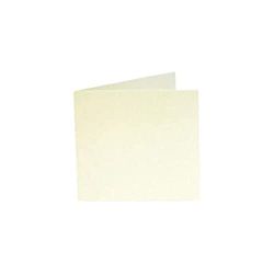 Clairefontaine 12986C - Paquet de 25 Cartes Doubles - Format Carré 11x11cm - 210g/m² - Coloris Ivoire Irisé - Cartons d'Invitation Evènements et Correspondance - Gamme Pollen - Papier Premium Lisse