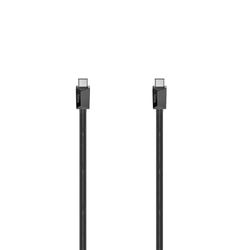 Hama Câble USB C vers USB C 1.5m Garantie 10ANS (480 Mbit/s, 3A, 60W, pour iPhone 16 15 Samsung S23 Ultra iPad Air MacBook Pro, protection anti-pliage) Noir