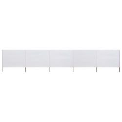 vidaXL Tissu pour Pare-Brise 5 Panneaux Blanc Sable 600 x 80 cm