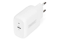DIGITUS Cargador Universal 20 W - 1 Puerto USB-C - Cargador rápido Power Delivery (PD 3.0) - para iPhone, iPad, Samsung Galaxy, Pixel, Xiaomi, Motorola, Huawei - Indicador LED de Carga - Blanco