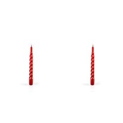 Risthò 3510_28 Candele Laccate Tortiglione, Bordeaux, Diametro 2.2 cm, Altezza 21 cm, 6 pezzi (Confezione da 2)