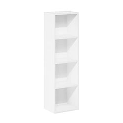 Furinno Pasir Bibliothèque ouverte à 4 niveaux, Blanc, 4-Tier Cube