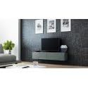 Cama Vigo 140 Support TV 30/140/40 Gris/Gris Brillant