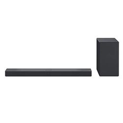 LG SC9S - Barra de sonido inteligente, 400W, 3.1.3 canales, 3 altavoces verticales Dolby Atmos, compatible con TV LG OLED evo serie C, Bluetooth, HDMI, Entrada Óptica, color plateado acero oscuro