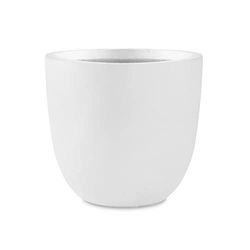 Kante stor ren vit betongplanterare, glasfiber, 45 cm B