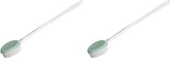 Helping Hand Company Long Handled Foot Scrub Brush with Pumice Stone. Bath and Shower Scrubber. Hard Skin Scrubber and Exfoliating Foot Stone. 21" / 53cm Bendable Long Handled Sponge for Disabled