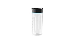 Braun MultiQuick 5 Vario Fit sportflaska med drickslock – Smoothie-mugg för resor, diskmaskinssäker, 600 ml, svart/blå
