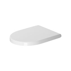 Duravit Starck 3 tampa WC, tampa de sanita com mecanismo de fecho suave e lento, assento de sanita de ureia duroplast, tampa de sanita articulada em aço inoxidável, tampa de sanita branca