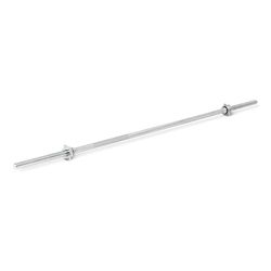 Amazon Basics Barra de Mancuerna Recta Estándar de 152,4cm, 2,5cm de Diámetro, Cromada