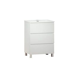 Baikal Mueble de Baño TRIX, Distribución de 3 cajones, con Patas. Melamina 16mm. Distintas Medidas y Acabados Disponibles. Mueble MONTADO