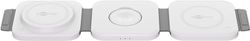 goobay Magsafe 65312 laadstation 3-in-1 opvouwbaar - draadloze reislader Apple Watch en iPhone - 15W Travel Charging Station - Compatibel met iPhone 15 14 13 12 / Pro/Pro Max incl. 1 m USB C
