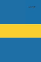 Notebook Sverige: Anteckningsbok med Sveriges flagga