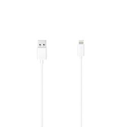 Hama USB 2.0 A kabel Lightning naar iPhone iPad voor de overdracht van digitale gegevens, signalen en stroomvoorziening (koperdraden, dubbel afgeschermd, 2,4 A, 480 Mbit/s, 1,5 m) wit