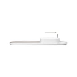 Brabantia SinkStyle Organizer Lavello Cucina e Vassoio di Asciugatura con Vassoio di Sgocciolamento e Piastra Rimovibile in Acciaio Inox, Soluzione Elegante per la Cucina, Mineral Fresh White