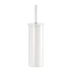 G-Flip Brosse WC d'appui avec touffe en Poils, fabriqué en Acier Inoxydable Peint Blanc