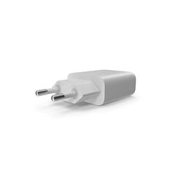 Cargador de pared USB-C PD 3.0 20W en color blanco de la marca TooQ. Ideal para cargar tus dispositivos de manera rápida y eficiente.