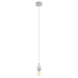 Eglo Avoltri Suspension en Bois 60 W Blanc Patiné