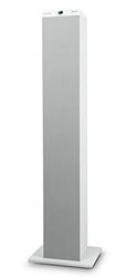 Muse M-1250 BTW - Torre de Sonido Bluetooth con Radio PLL FM - 100W - 20 Estaciones almacenables - Subwoofer Integrado - Blanco